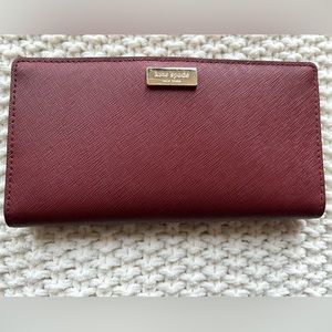 Kate spade wallet maroon